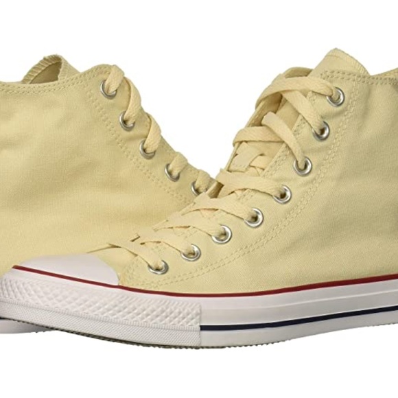 natural white high top converse